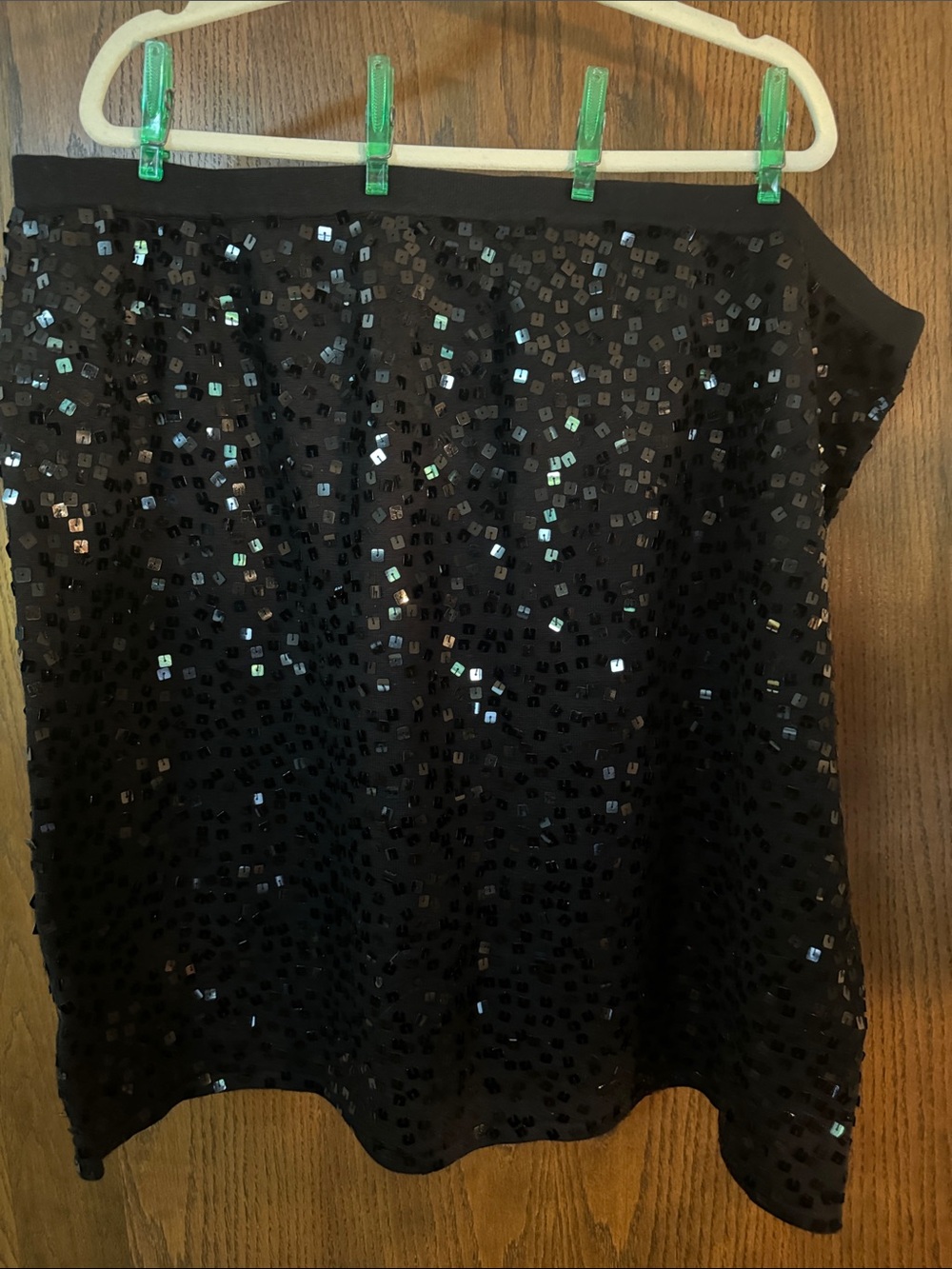 Black Sequin plus size Skirt — Elegant Evening Skirt